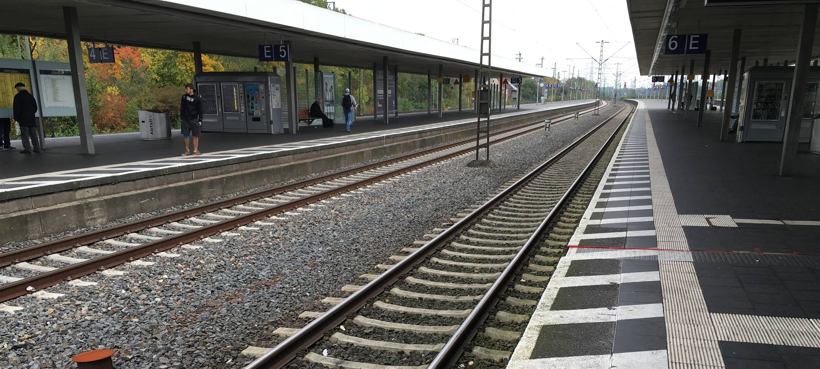 Arbeiten an der Eisenbahnbrücke Sodinger Straße