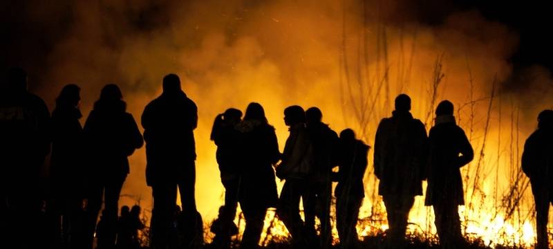Osterfeuer in Herne