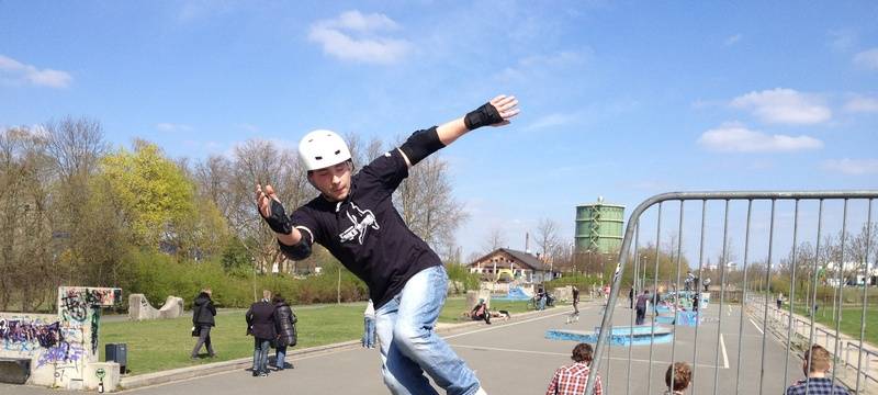 Skater auf der Anlage in Herne.