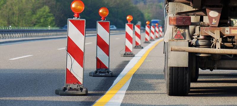 Bauarbeiten auf A42