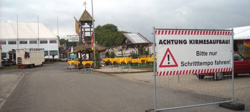 Aufbau Cranger Kirmes