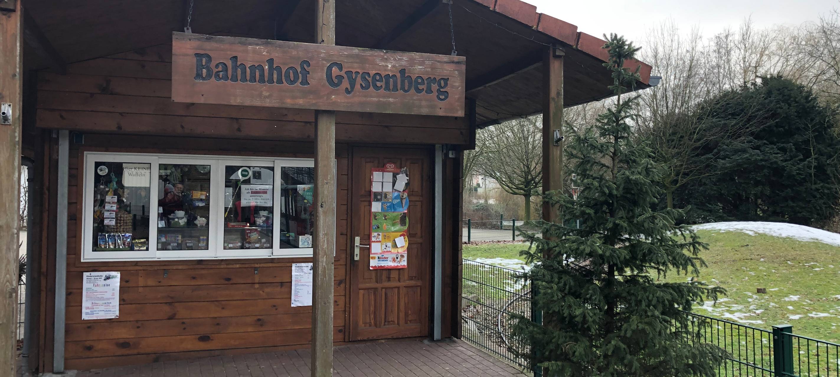 Der Bahnhof der Kindereisenbahn Jolante.