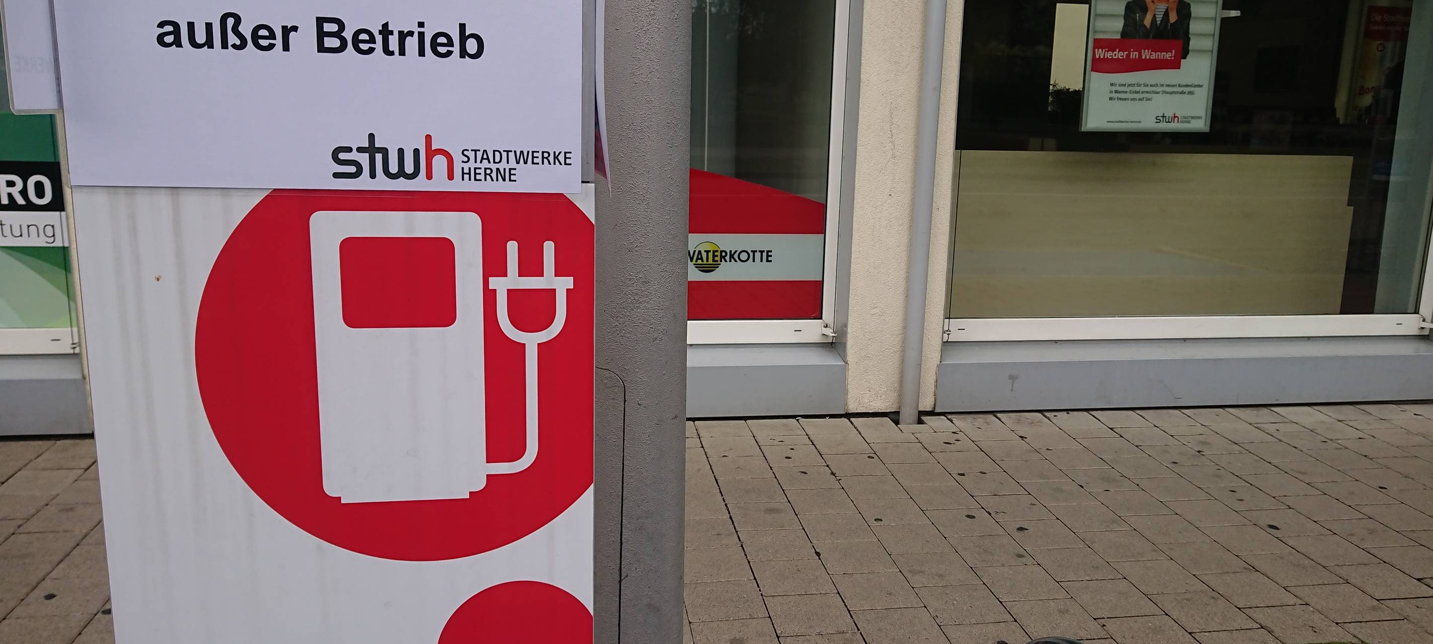 Ladestation für E-Autos defekt