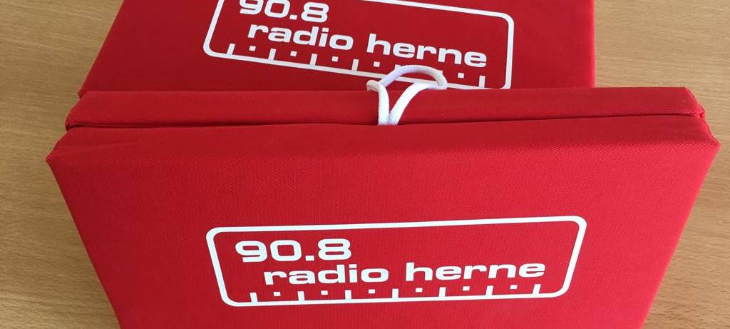 Die neuen Radio Herne Sitzkissen.