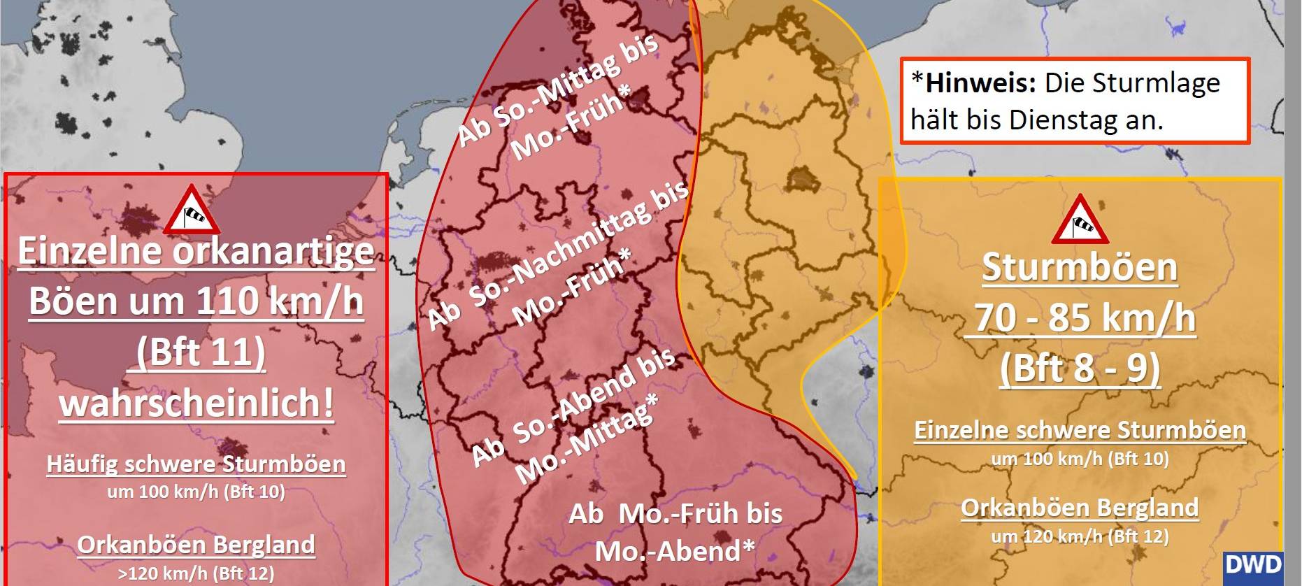 Deutscher Wetterdienst warnt
