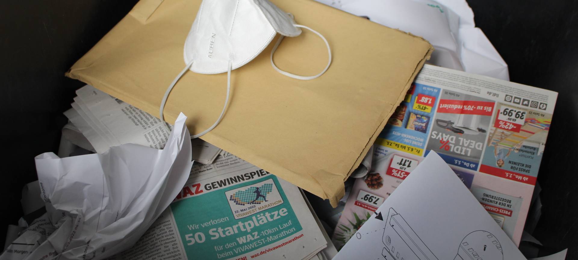 Masken nicht ins Altpapier