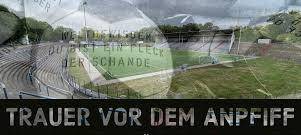 Protestaktion im Westfalia Stadion