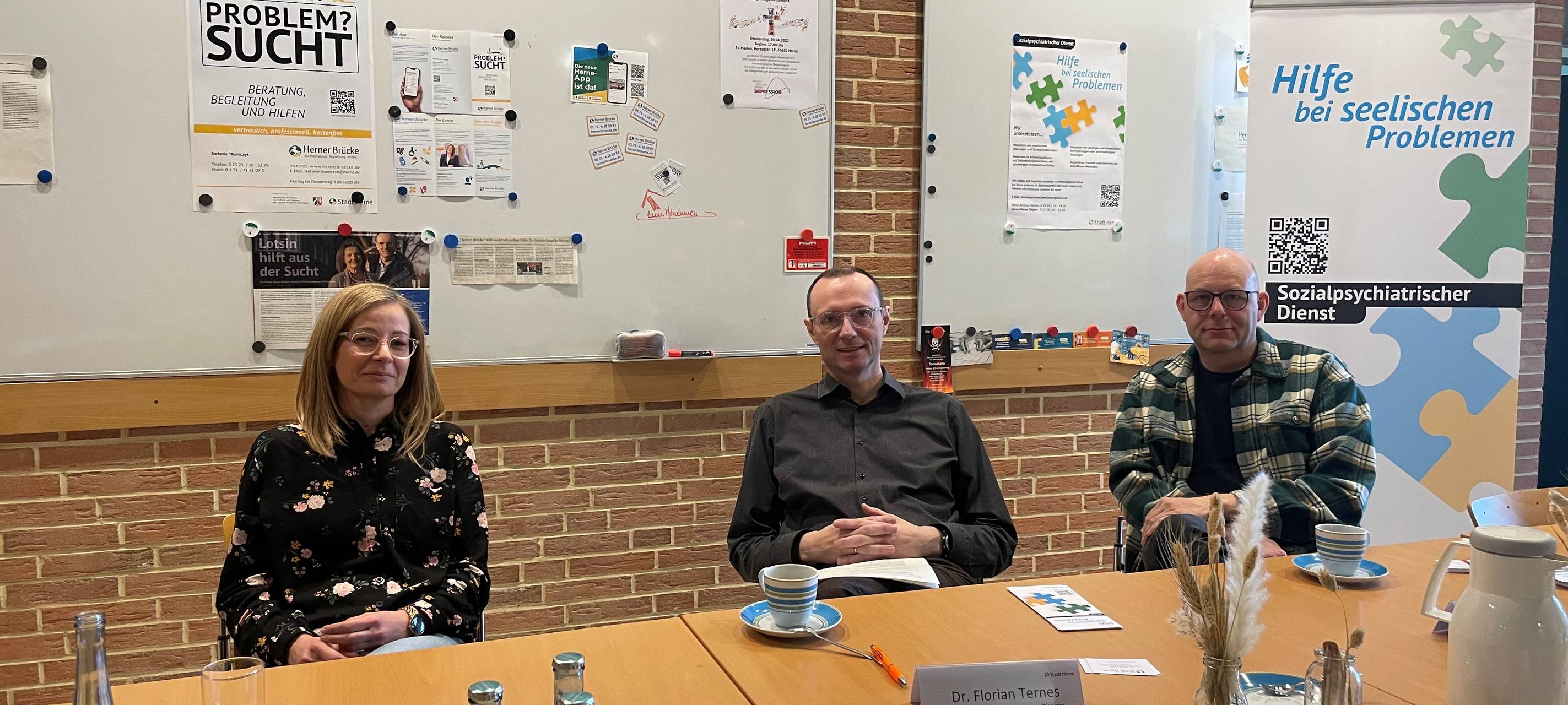 Dr. Florian Ternes und seine Kolleginnen und Kollegen vom sozialpsychiatrischen Dienst in Herne.