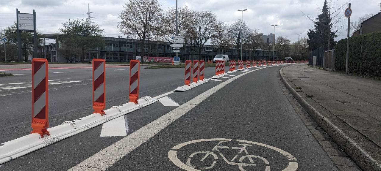 Fahrradstreifen als Pilotprojekt