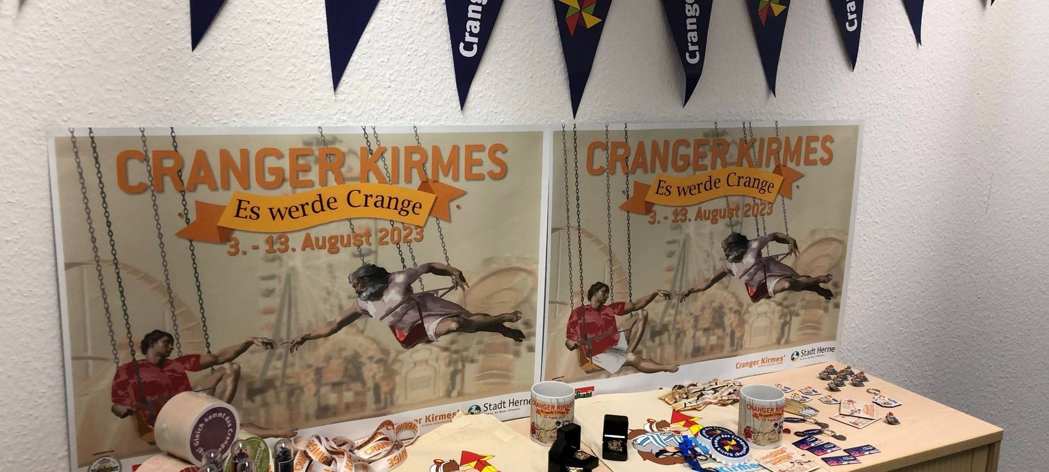 Die neue Kollektion zur Cranger Kirmes umfasst fast 20 verschiedene Fan-Artikel.