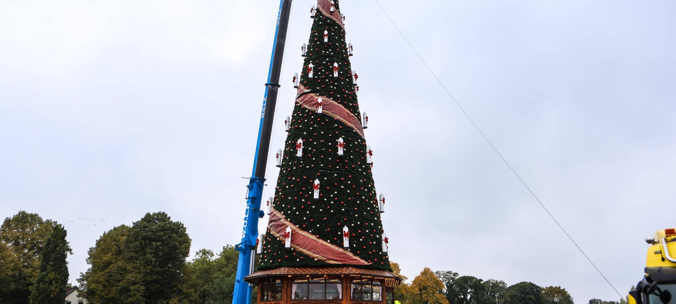 Weihnachtsbaum steht