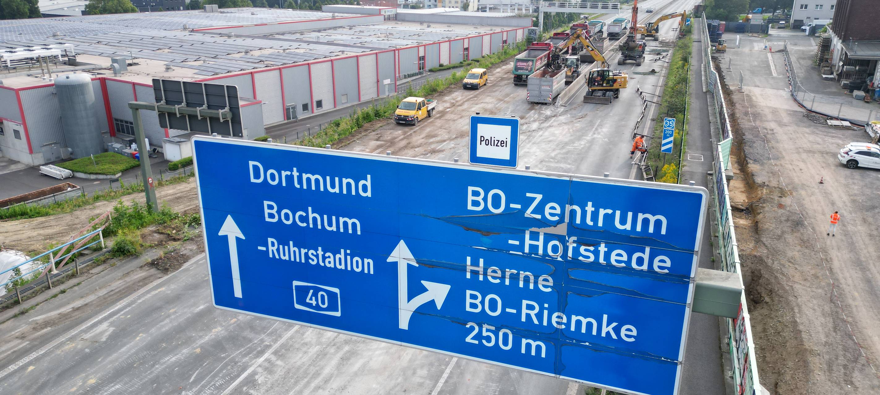 A40 in Bochum wird wieder frei