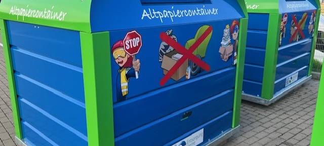 Altpapiercontainer werden ausgetauscht