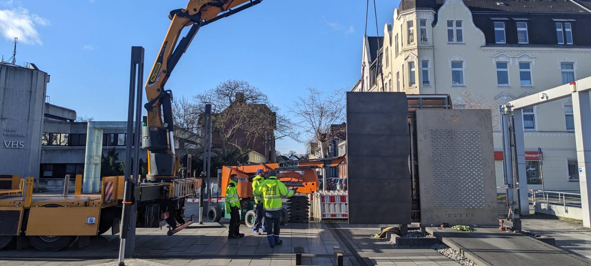 Arbeiten am Shoah-Mahnmal