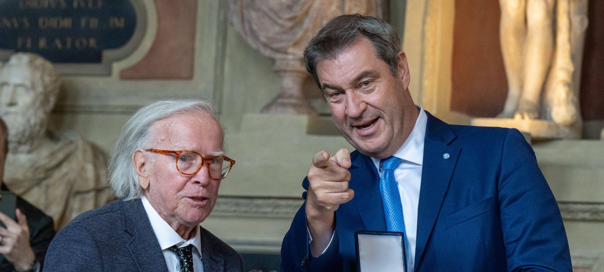 Klaus Doldinger mit Markus Söder