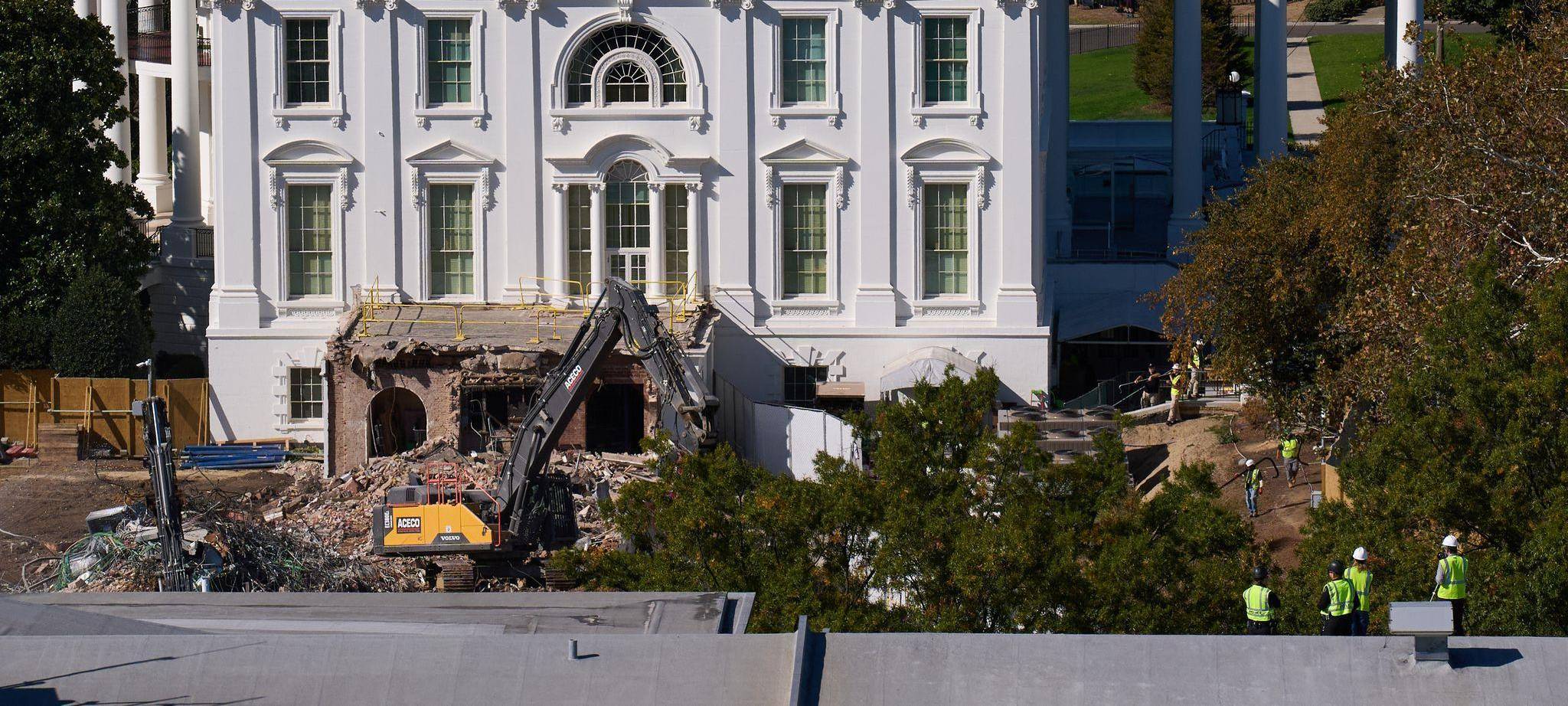 Abrissarbeiten am Weißen Haus