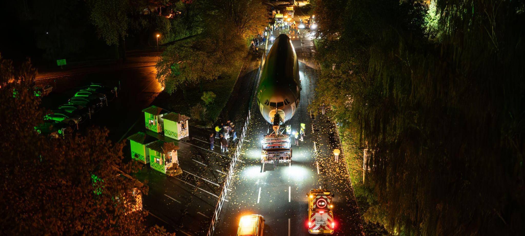 Ankunft Airbus A310 am Serengeti-Park