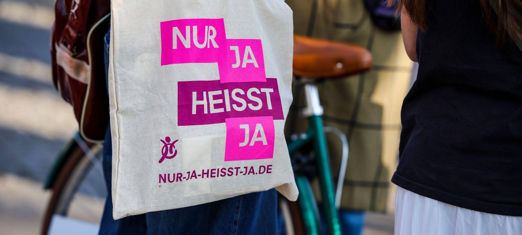 Aufschrift "Nur Ja heisst Ja"