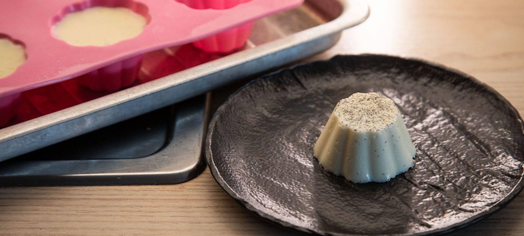 Vanille Panna Cotta in Sillikonform