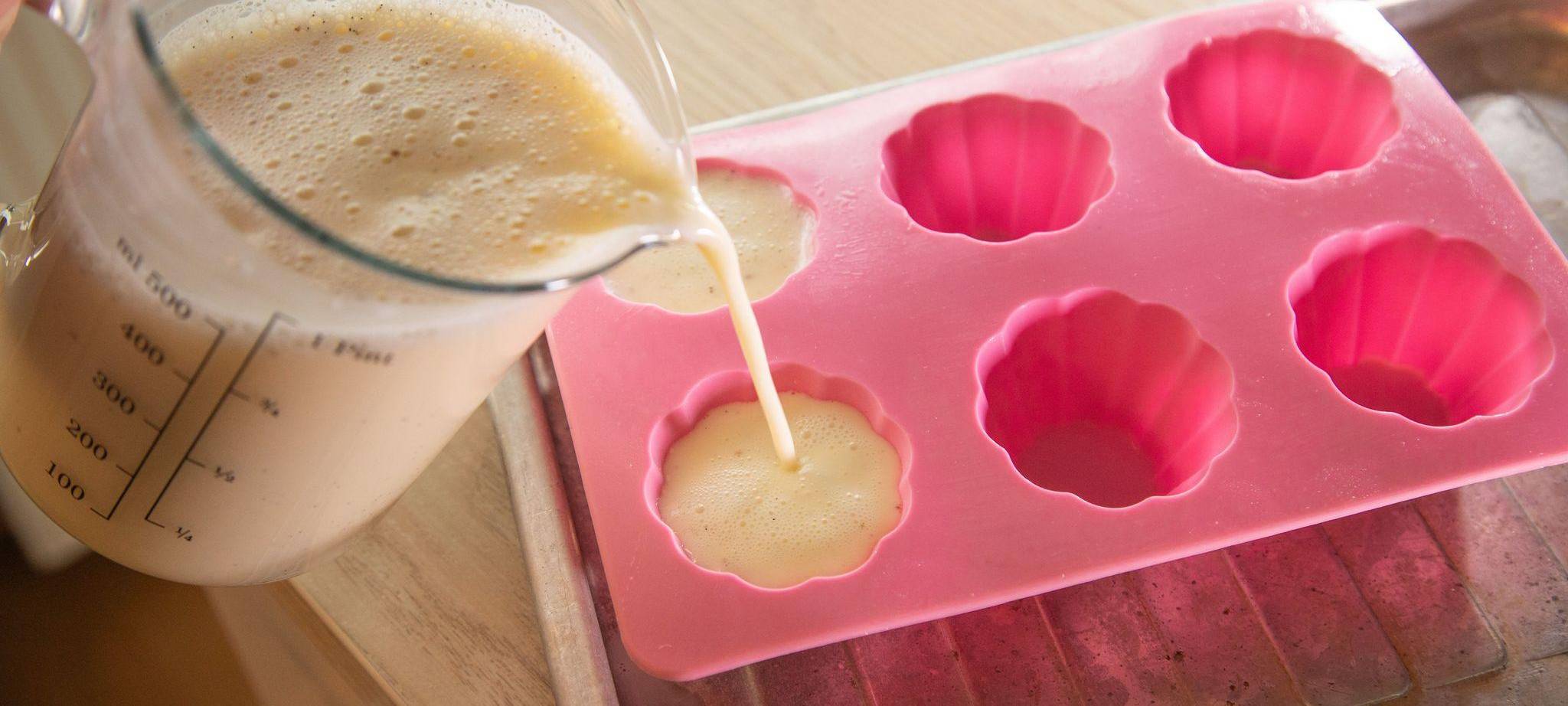 Vanille-Panna Cotta in Sillikonform