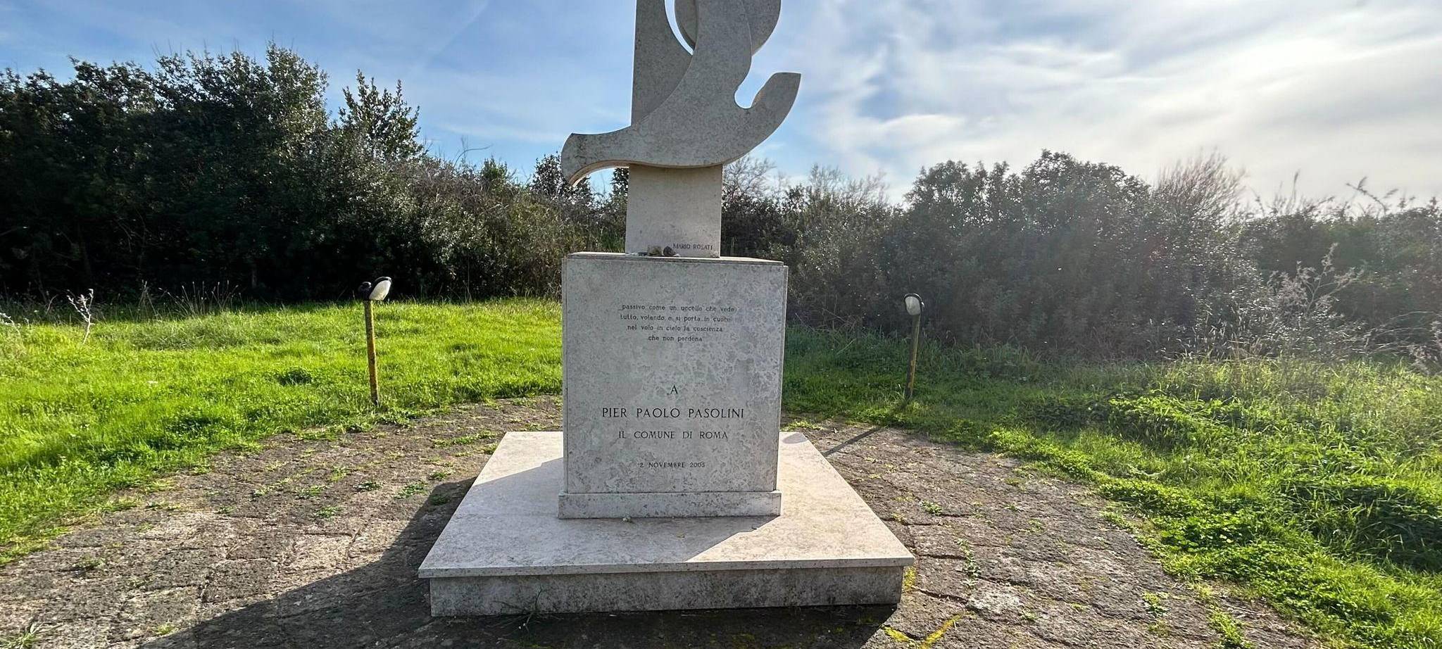 Denkmal für italienischen Filmregisseur Pier Paolo Pasolini