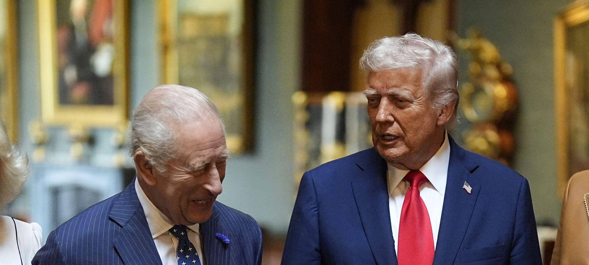 Charles III. (l.) und US-Präsident Donald Trump