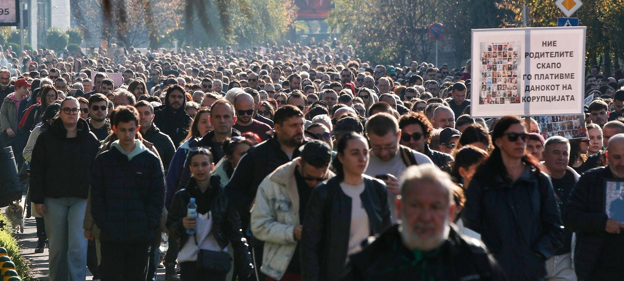 Protest in Nordmazedonien