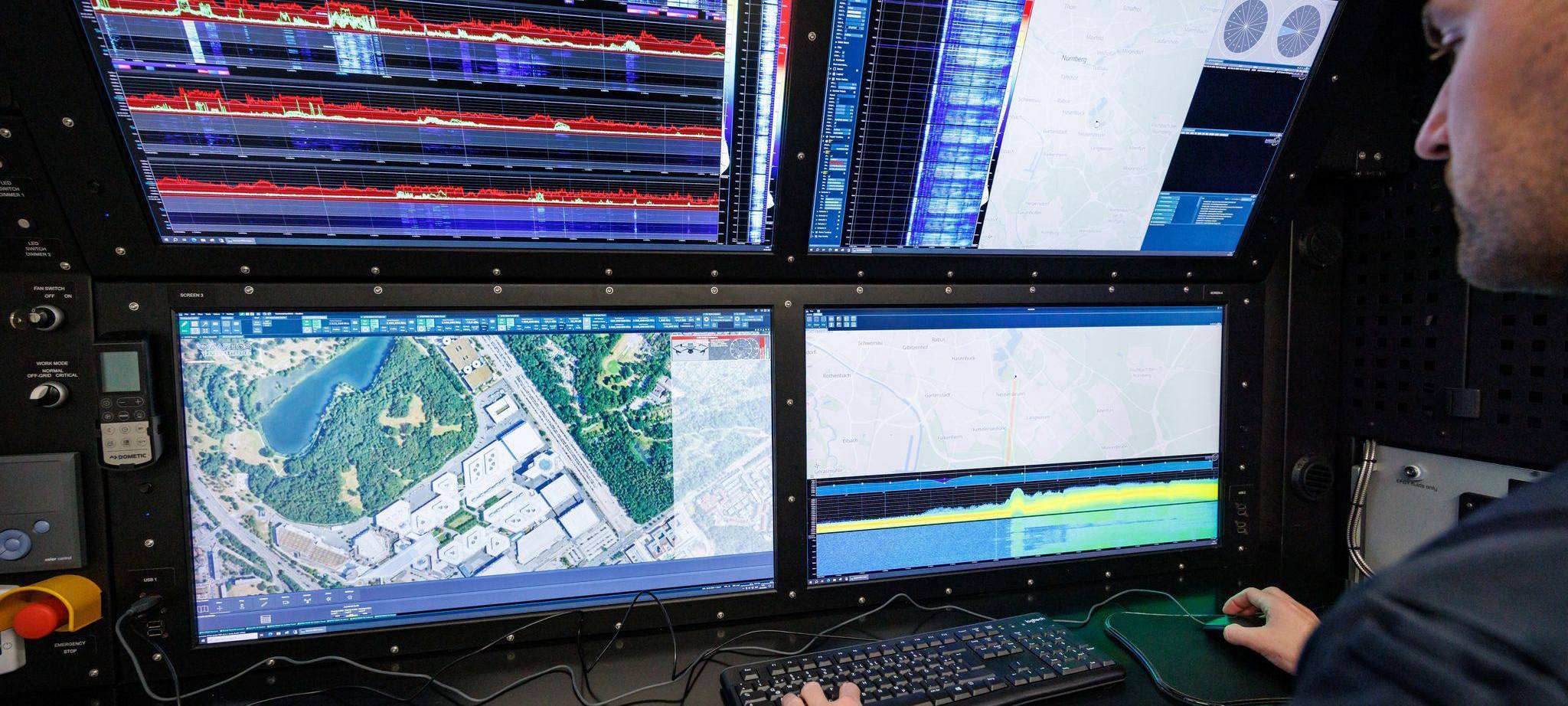 In einem Fahrzeug integriertes Drohnenerkennungssystem AARTOS