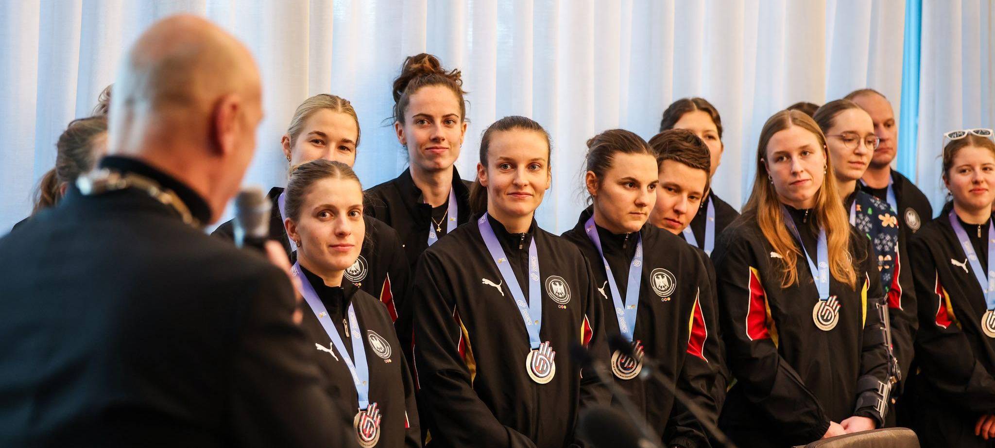 Empfang des deutschen Teams im Dortmunder Rathaus