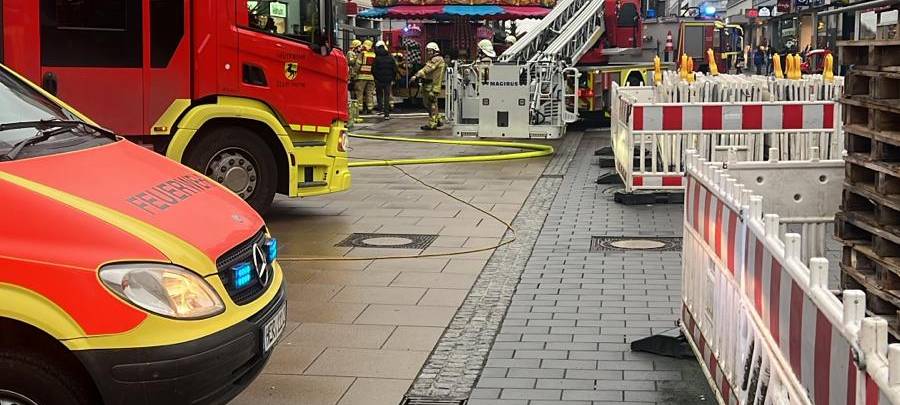 Feuer in Herner Fußgängerzone