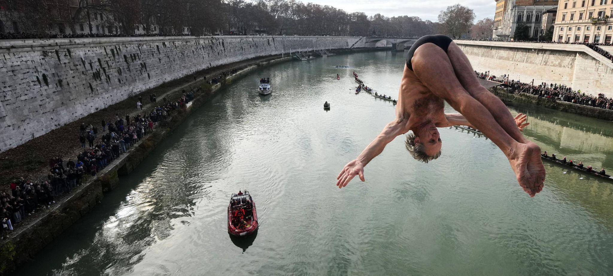 Neujahrstauchgang in Rom