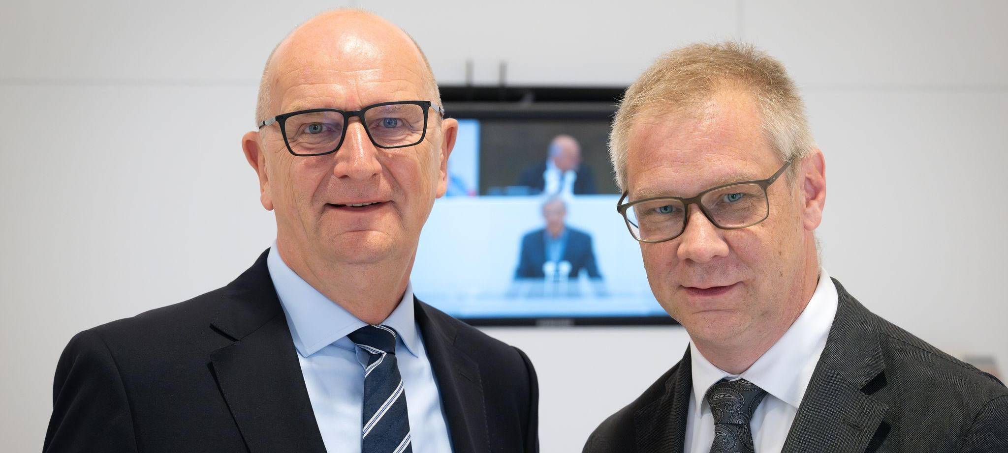 Ministerpräsident Woidke und Antisemitismusbeauftragter Büttner