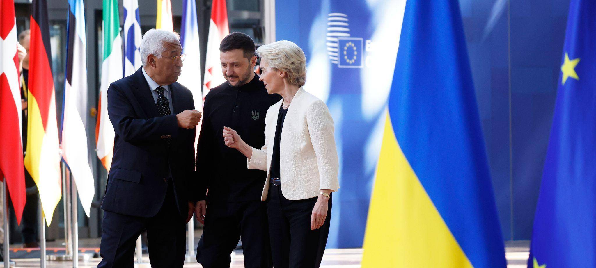 Costa, Selenskyj und von der Leyen