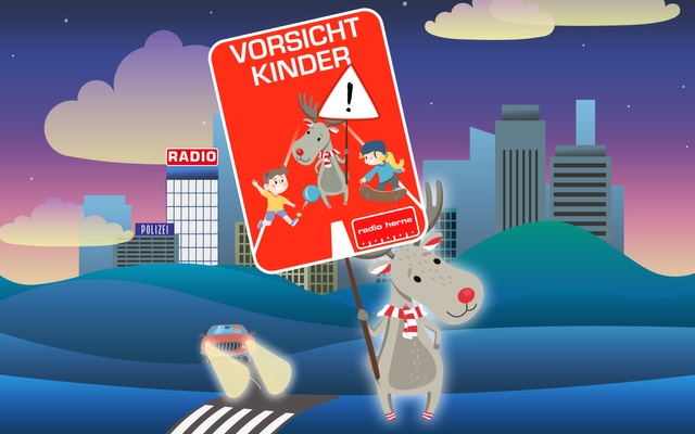 Radioelch Emil sorgt für Sicherheit im Straßenverkehr